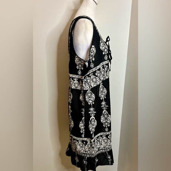 A.N.A  Black & White Boho Midi Dress – Size XL - Picture 2 of 7